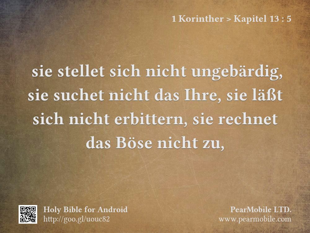 1 Korinther, Kapitel 13:5